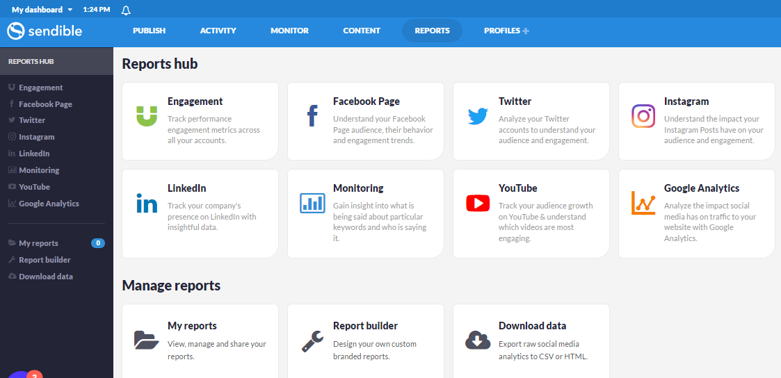 Sendible has several social media scheduling integrations