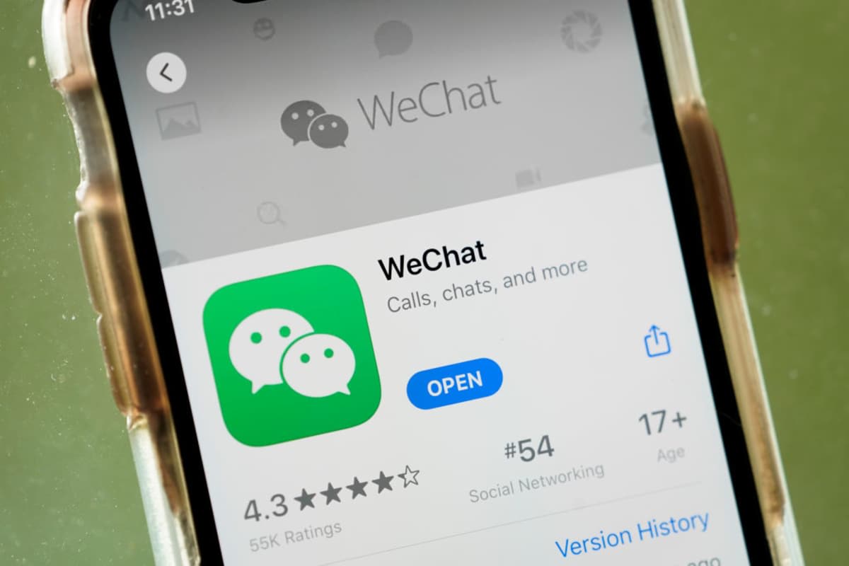 The WeChat app is displayed in the App Store on an Apple iPhone - (Image source: Drew Angerer/Getty Images)