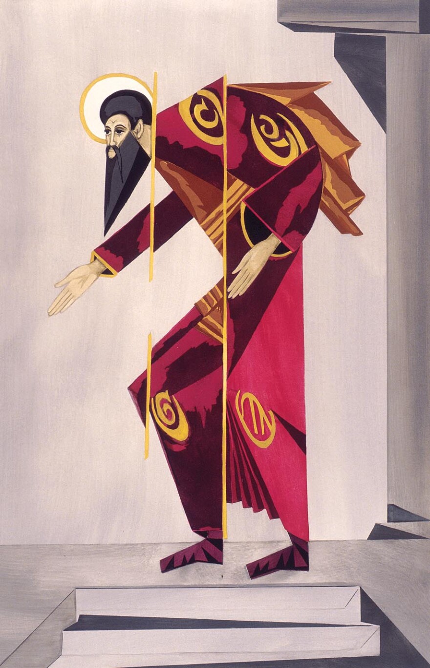 Natalia Gontcharova, Costume design for Apostle Mark in Liturgie, 1915.