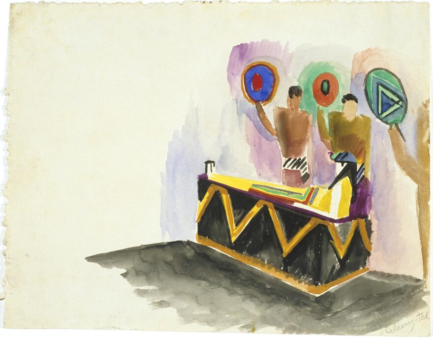 Sonia Delaunay, Design for Cleopatra and her attendants in Cléopâtre, ca. 1918