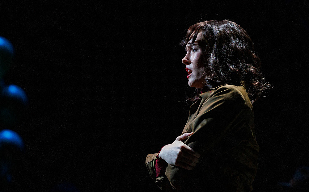 Veronica Siebert, a second-year vocal performance graduate student at the Jacobs School of Music, performs during a dress rehearsal for T...