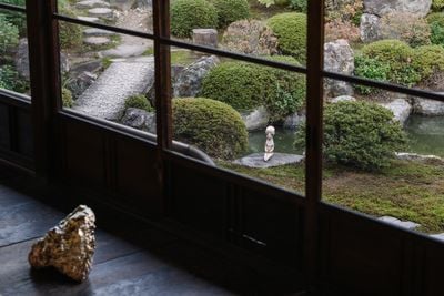 Installation view at Ryosokuin Zen Temple, Kyoto, Japan.