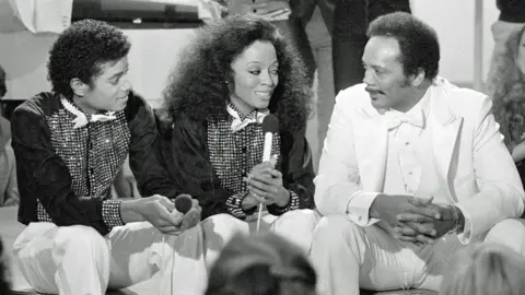 Getty Images Michael Jackson, Diana Ross and Quincy Jones in 1981