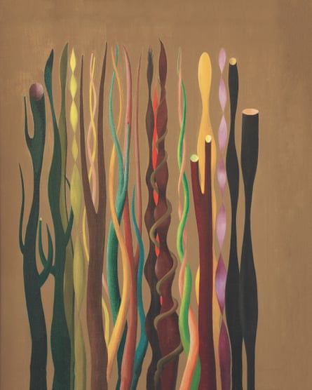 An abstract artwork with plantlike shapes