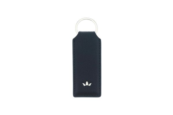 Award Key Ring Italian Leather Navy Blue