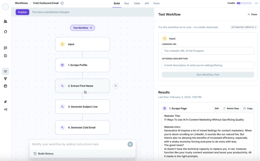 AI social media tool, CopyAI's dashboard that show how it helps create on-brand social posts, captions and video descriptions.