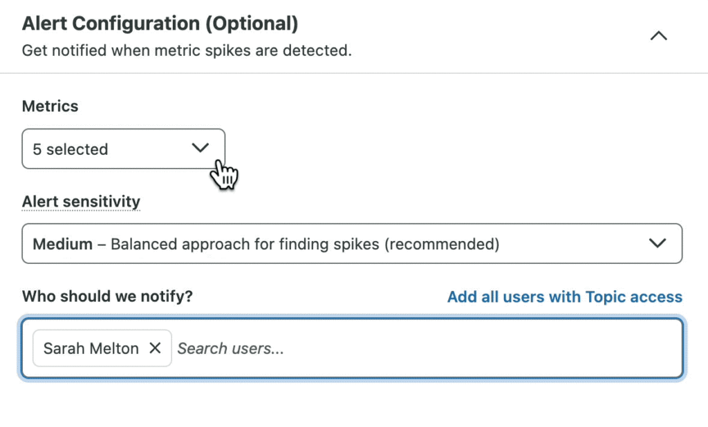 Sprout's Alert configuration helps assign priority status and filter high volumes of incoming customer messages.