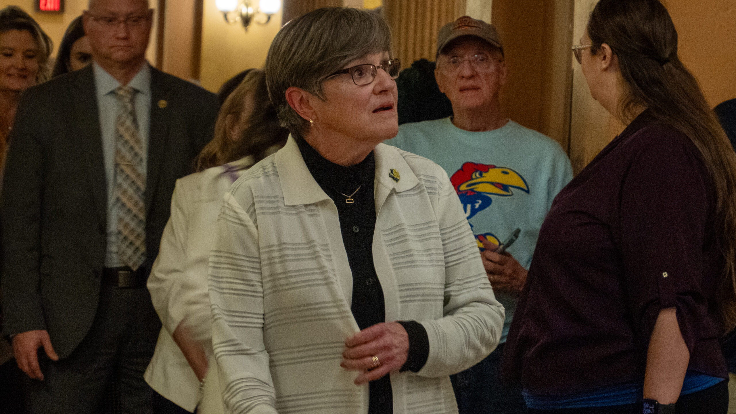Kansas Gov. Laura Kelly's first glimpse at 