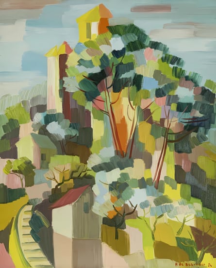 Hélène de Beauvoir Château en Alsace Circa 1960s Oil on canvas
