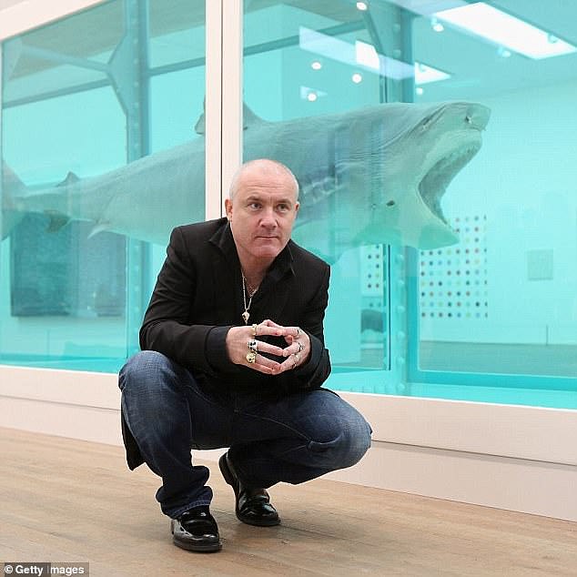 A 1994 dot painting by Damien Hirst (pictured) could also be auctioned off