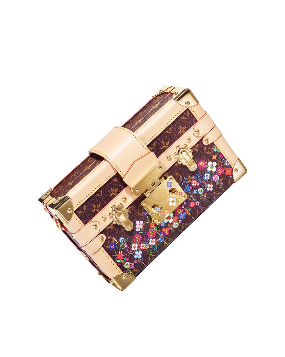 luxury designer handbag with floral patterns