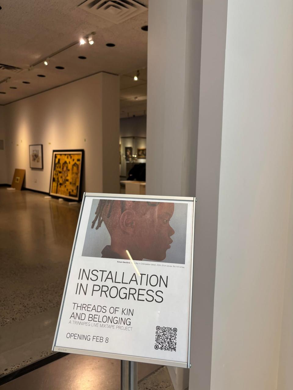 A behind the scenes look at the installation of a new art exhibit at the WAG-Q, with an aim to change the narrative around Black and Indigenous art and accessibility and invite conversations and collaborations with participants.