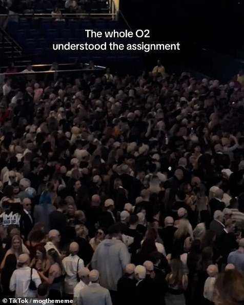 The O2 Arena in London was filled with excited fans wearing bald caps and aviators for the Pitbull concert