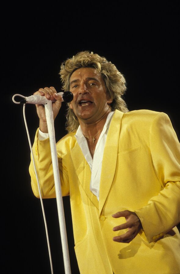 Portrait du chanteur anglais Rod Stewart