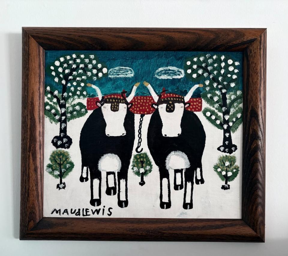 This is one of the two fake Maud Lewis paintings Edward Ross purchased from Everett Lewis.