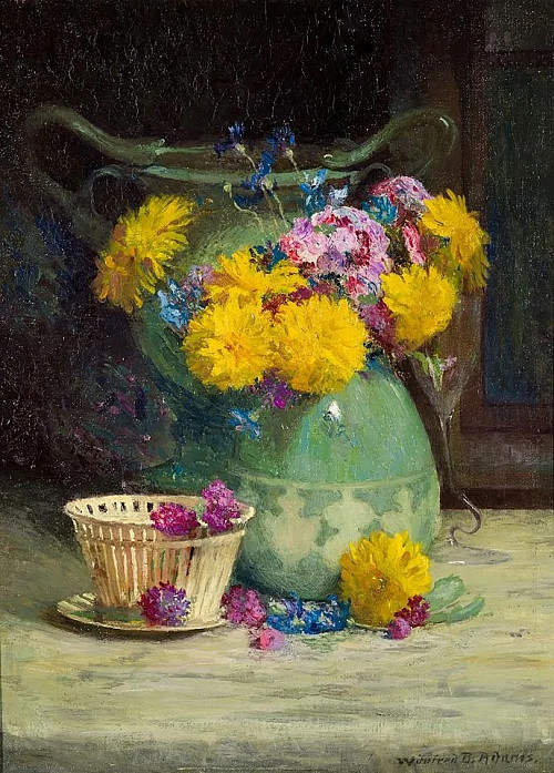 Golden Glow, an oil on canvas painting by Winifred Brady Adams, is on loan from the Richmond Art Museum for the Indiana Women Artists: A ...