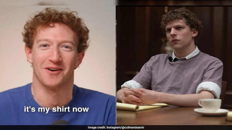 Zuckerberg Buys Rs 3.5 Lakh T-Shirt Worn By Jesse Eisenberg Playing Him In 'The Social Network' Zuckerberg Buys Rs 3.5 Lakh T-Shirt Worn By Jesse Eisenberg Playing Him In 'The Social Network'