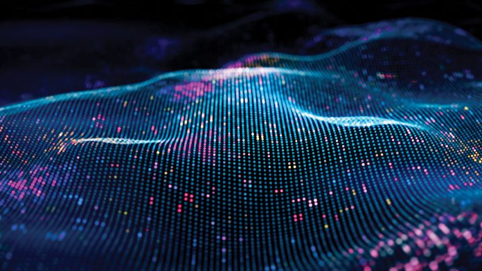BCPlatforms_Dec1_2022_GettyImages_1028901140_NeuralNetwork Abstract glowing virtual neural network to represent the use of AI (artificial intelligence) in personalized medicine