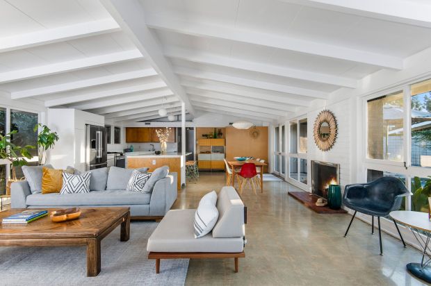This indoor living space may be an inspiration for artwork....