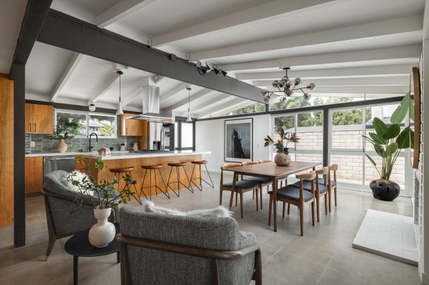 This kitchen interior view may be an inspiration for artwork....