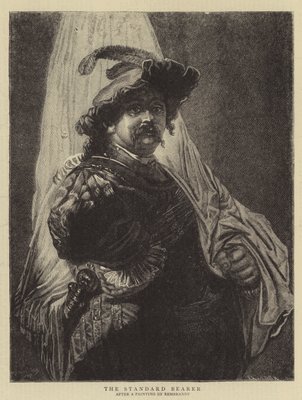 The Standard Bearer by Rembrandt van Rijn: Fine art print