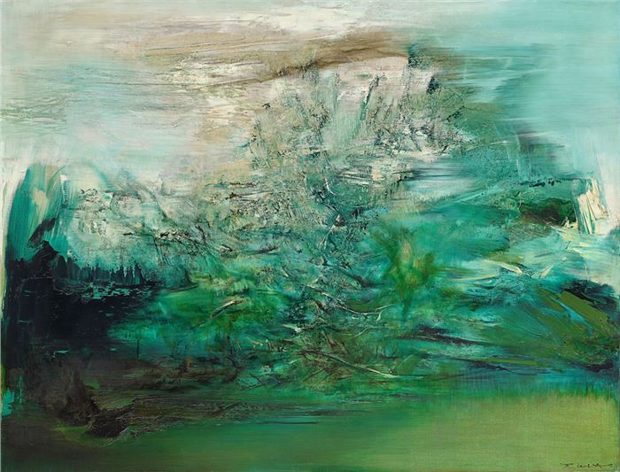 Zao Wou-Ki, 28.8.67, Painted in 1967, oil on canvas. Photo: Christie’s.