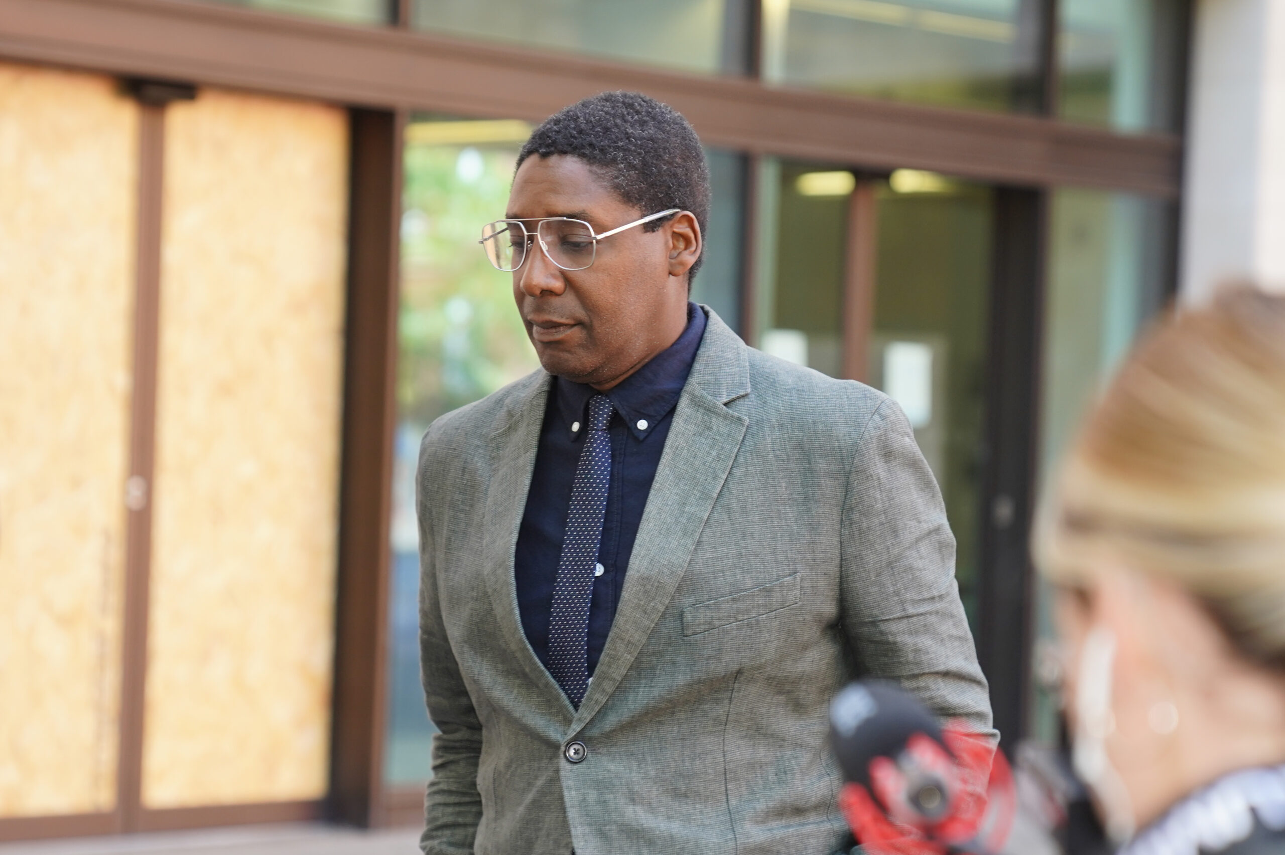 Oghenochuko Ojiri, art dealer, outside Westminster Magistrates' Court.