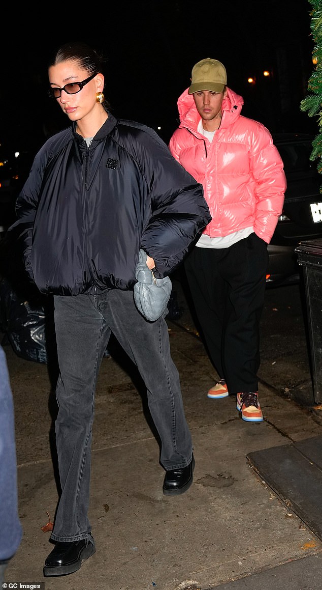 Sources for Justin claimed he was on the verge of 'financial collapse' back in 2022 to the point that he had to sell the rights to his music at the end of the year; he is seen around the time of the sale with wife Hailey in New York City in December 2022