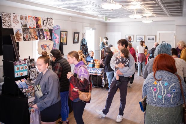 Shoppers filled Niwot Hall during the first-ever Niwot Native Art...