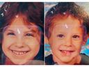 Pictou County District RCMP are asking the public for help finding Lily Sullivan, age 6, left, and Jack Sullivan, age 4. The two children were last seen Friday morning in Lansdowne Station, Pictou County. 