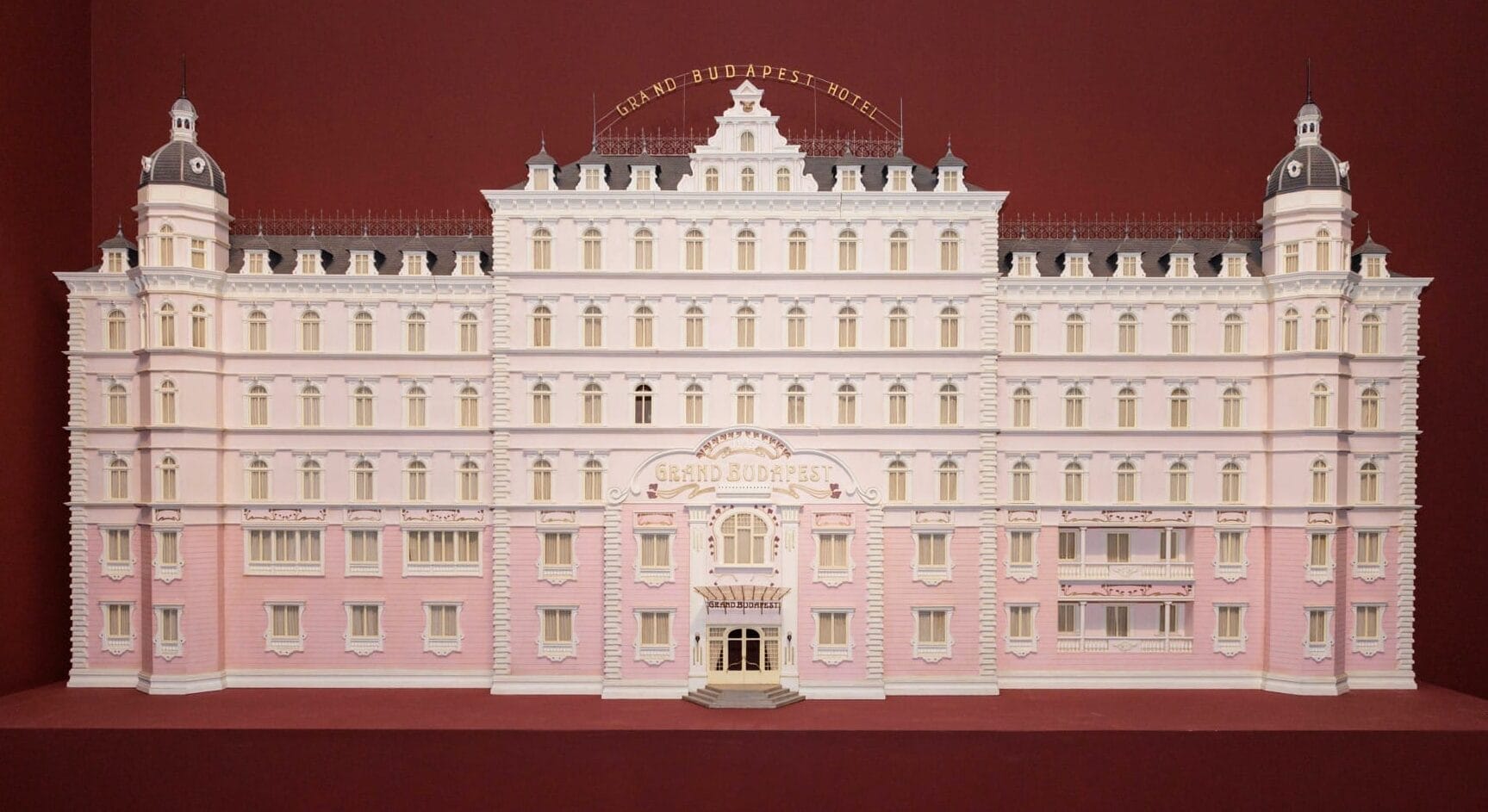 a model of a hotel used in the film 'The Grand Budapest Hotel'
