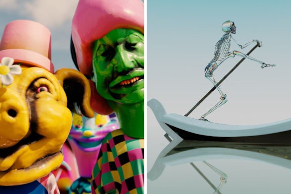  Back in the Game (left) and The Spirit (details).