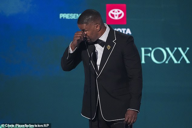 He gave a shout-out to his team, joking that usually at his age, 'you are playing that father on the Disney,' with the 'big-a** sweater and the coffee mug, but luckily I have a great team that stabilize me.'