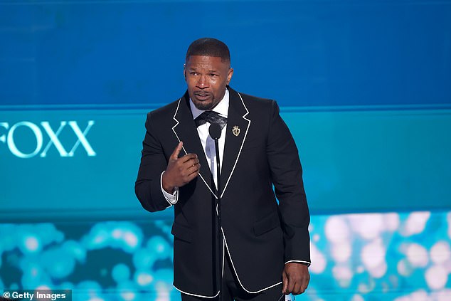 Jamie Foxx was also honored with the BET Ultimate Icon Award, presented by Stevie Wonder, after a star-studded musical tribute