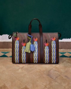 A travel bag from Etro's collaboration with artist Agostino Iacurci for summer 2025.