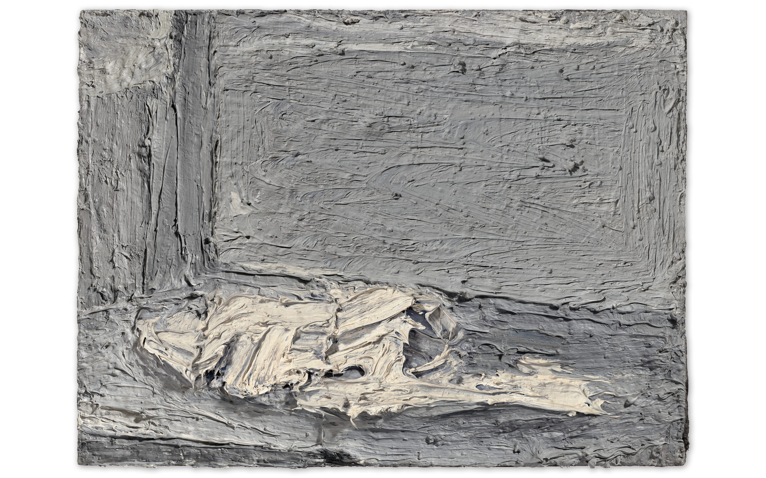 Frank Auerbach, Nude on Bed III, 1961. Sold for £1,492,000 on 19 March 2025 at Christie's in London