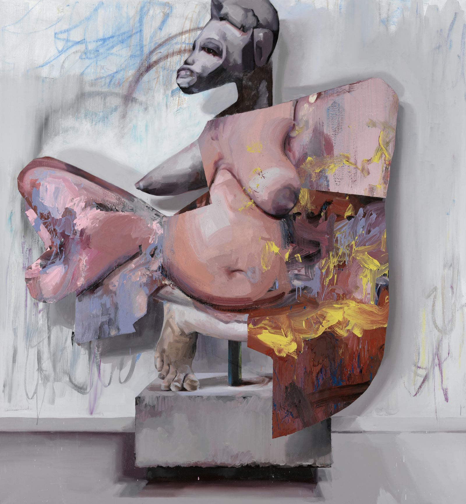 Image may contain Art Painting Modern Art Adult and Person